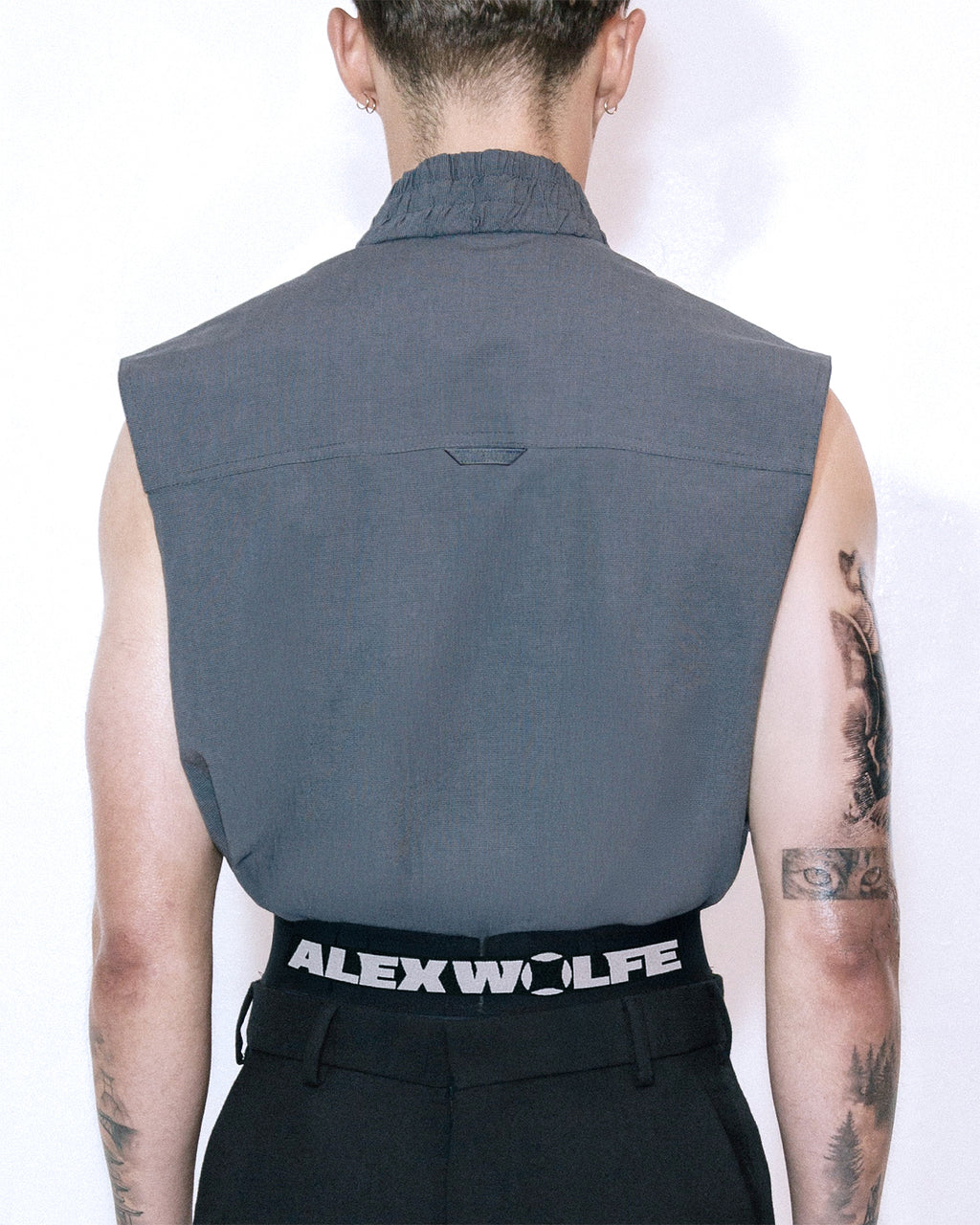 SLEEVELESS BOXER SHIRT GREY