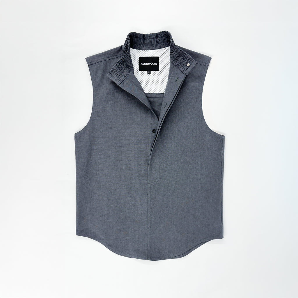 SLEEVELESS BOXER SHIRT GREY