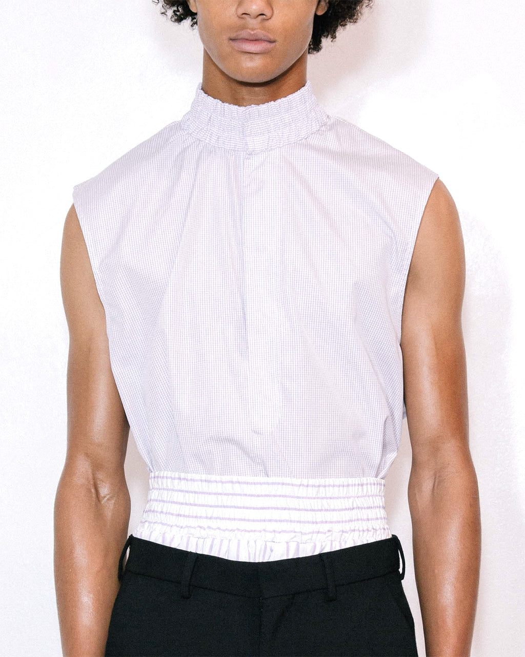 SLEEVELESS BOXER SHIRT LILAC