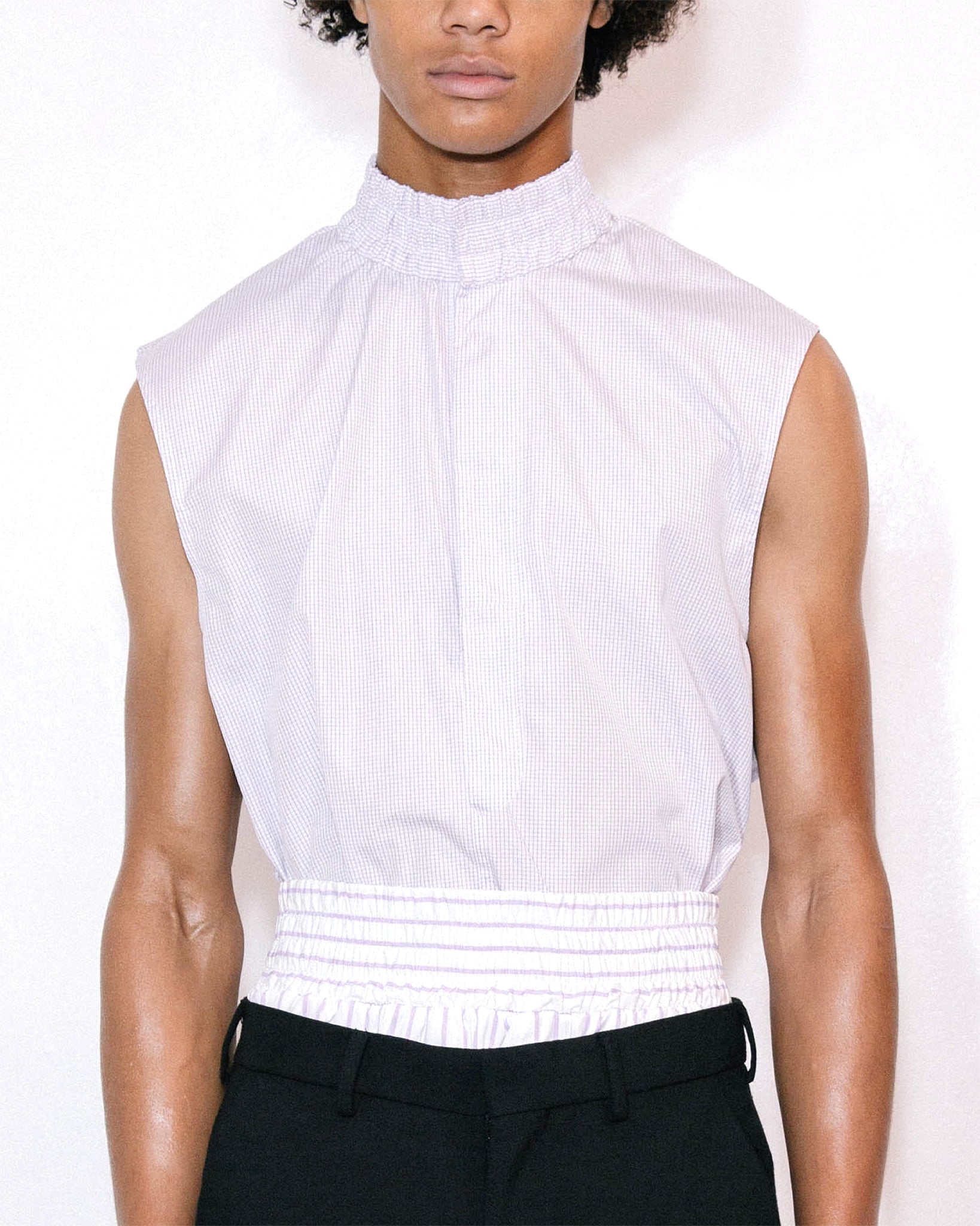SLEEVELESS BOXER SHIRT LILAC